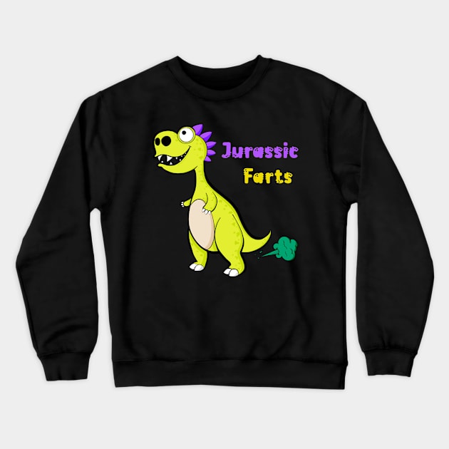 Jurassic Farts Crewneck Sweatshirt by Art by Nabes